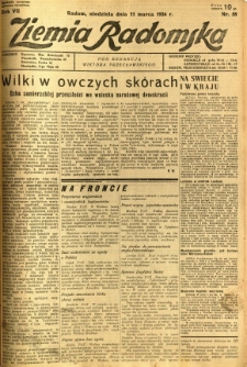 Ziemia Radomska, 1934, R. 7, nr 58