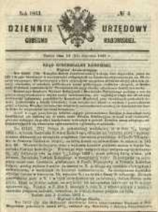 Dziennik Urzędowy Gubernii Radomskiej, 1863, nr 4