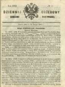 Dziennik Urzędowy Gubernii Radomskiej, 1863, nr 7