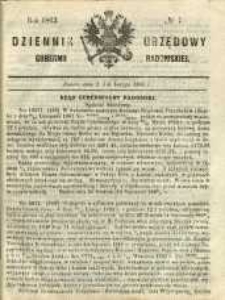 Dziennik Urzędowy Gubernii Radomskiej, 1863, nr 7