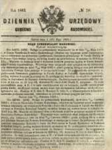 Dziennik Urzędowy Gubernii Radomskiej, 1863, nr 20