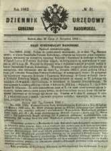 Dziennik Urzędowy Gubernii Radomskiej, 1863, nr 31