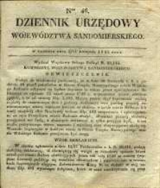 Dziennik Urzędowy Województwa Sandomierskiego, 1835, nr 46