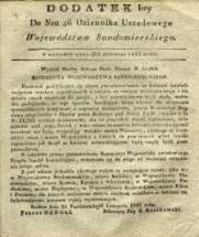 Dziennik Urzędowy Województwa Sandomierskiego, 1835, nr 46, dod. I