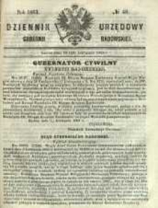 Dziennik Urzędowy Gubernii Radomskiej, 1863, nr 48