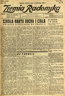 Ziemia Radomska, 1934, R. 7, nr 77