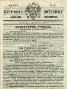 Dziennik Urzędowy Gubernii Radomskiej, 1864, nr 4