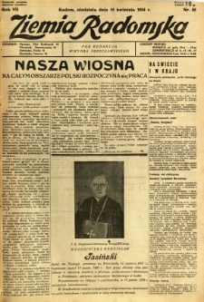 Ziemia Radomska, 1934, R. 7, nr 85