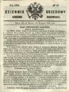 Dziennik Urzędowy Gubernii Radomskiej, 1864, nr 37