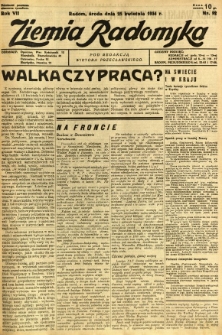 Ziemia Radomska, 1934, R. 7, nr 92