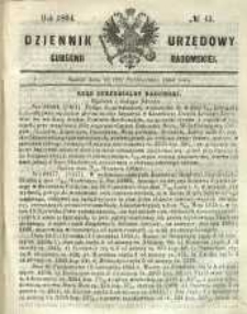 Dziennik Urzędowy Gubernii Radomskiej, 1864, nr 43