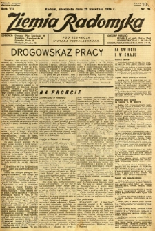 Ziemia Radomska, 1934, R. 7, nr 96