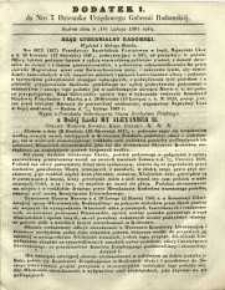 Dziennik Urzędowy Gubernii Radomskiej, 1865, nr 7, dod. I