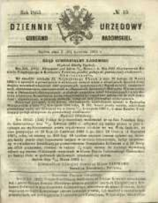 Dziennik Urzędowy Gubernii Radomskiej, 1865, nr 15