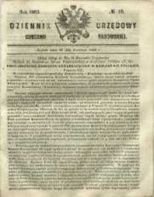 Dziennik Urzędowy Gubernii Radomskiej, 1865, nr 16