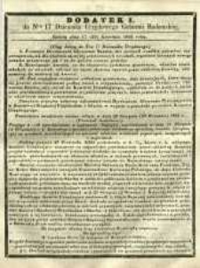 Dziennik Urzędowy Gubernii Radomskiej, 1865, nr 17, dod. I