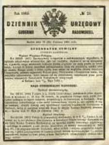 Dziennik Urzędowy Gubernii Radomskiej, 1865, nr 25