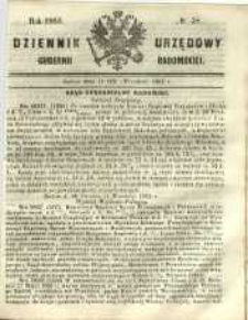 Dziennik Urzędowy Gubernii Radomskiej, 1865, nr 38