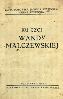 Ku czci Wandy Malczewskiej
