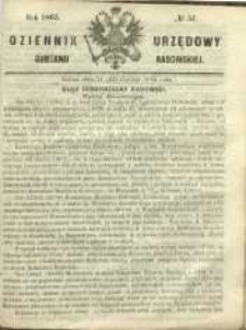 Dziennik Urzędowy Gubernii Radomskiej, 1865, nr 51