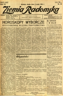 Ziemia Radomska, 1934, R. 7, nr 98
