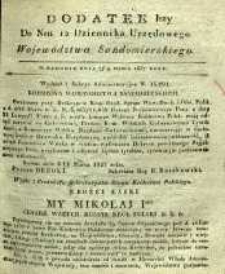 Dziennik Urzędowy Województwa Sandomierskeigo, 1837, nr 12, dod. I