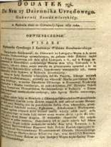Dziennik Urzędowy Gubernii Sandomierskiej, 1837, nr 27, dod. II