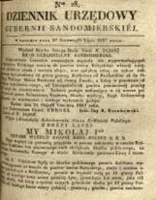 Dziennik Urzędowy Gubernii Sandomierskiej, 1837, nr 28