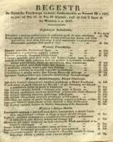 Regestr do Dziennika Urzędowego Gubernii Sandomierskiej za Kwartał III r. 1837, to jest: od Nru 27 do Nru 39 włącznie. czyli od dnia 2 Lipca do 24 Września t. r. 1837 za kwartał