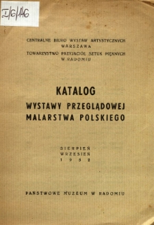 Katalog wystawy przeglądowej malarstwa polskiego