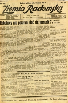 Ziemia Radomska, 1934, R. 7, nr 110