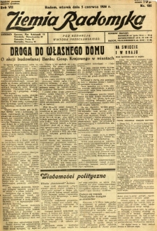 Ziemia Radomska, 1934, R. 7, nr 125