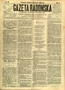 Gazeta Radomska, 1888, R. 5, nr 28