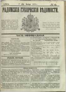 Radomskiâ Gubernskiâ Vĕdomosti, 1870, nr 45