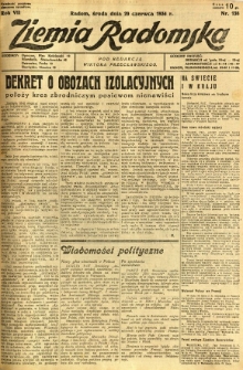 Ziemia Radomska, 1934, R. 7, nr 138