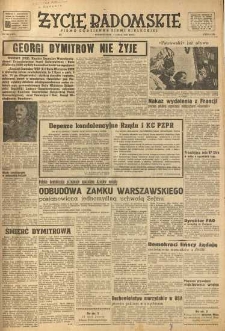 Życie Radomskie, 1949, nr 181