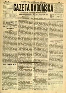 Gazeta Radomska, 1888, R. 5, nr 30