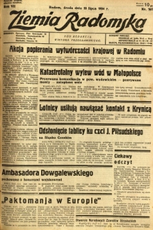 Ziemia Radomska, 1934, R. 7, nr 161