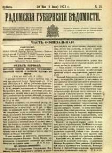 Radomskiâ Gubernskiâ Vĕdomosti, 1872, nr 21