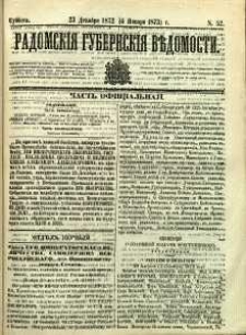 Radomskiâ Gubernskiâ Vĕdomosti, 1872, nr 52