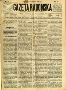 Gazeta Radomska, 1888, R. 5, nr 32