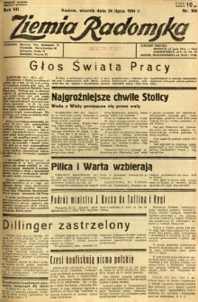 Ziemia Radomska, 1934, R. 7, nr 166
