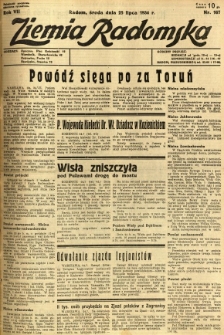 Ziemia Radomska, 1934, R. 7, nr 167