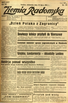 Ziemia Radomska, 1934, R. 7, nr 171