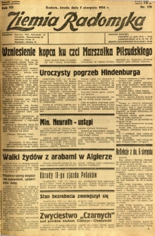 Ziemia Radomska, 1934, R. 7, nr 179