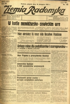 Ziemia Radomska, 1934, R. 7, nr 186