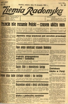 Ziemia Radomska, 1934, R. 7, nr 187