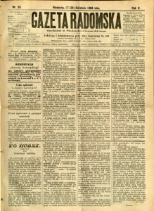 Gazeta Radomska, 1888, R. 5, nr 35