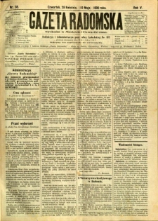 Gazeta Radomska, 1888, R. 5, nr 38