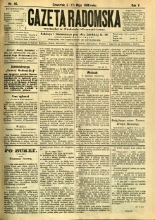 Gazeta Radomska, 1888, R. 5, nr 40